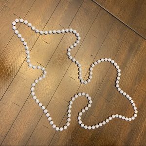 Long Strand Faux Pearl Necklace